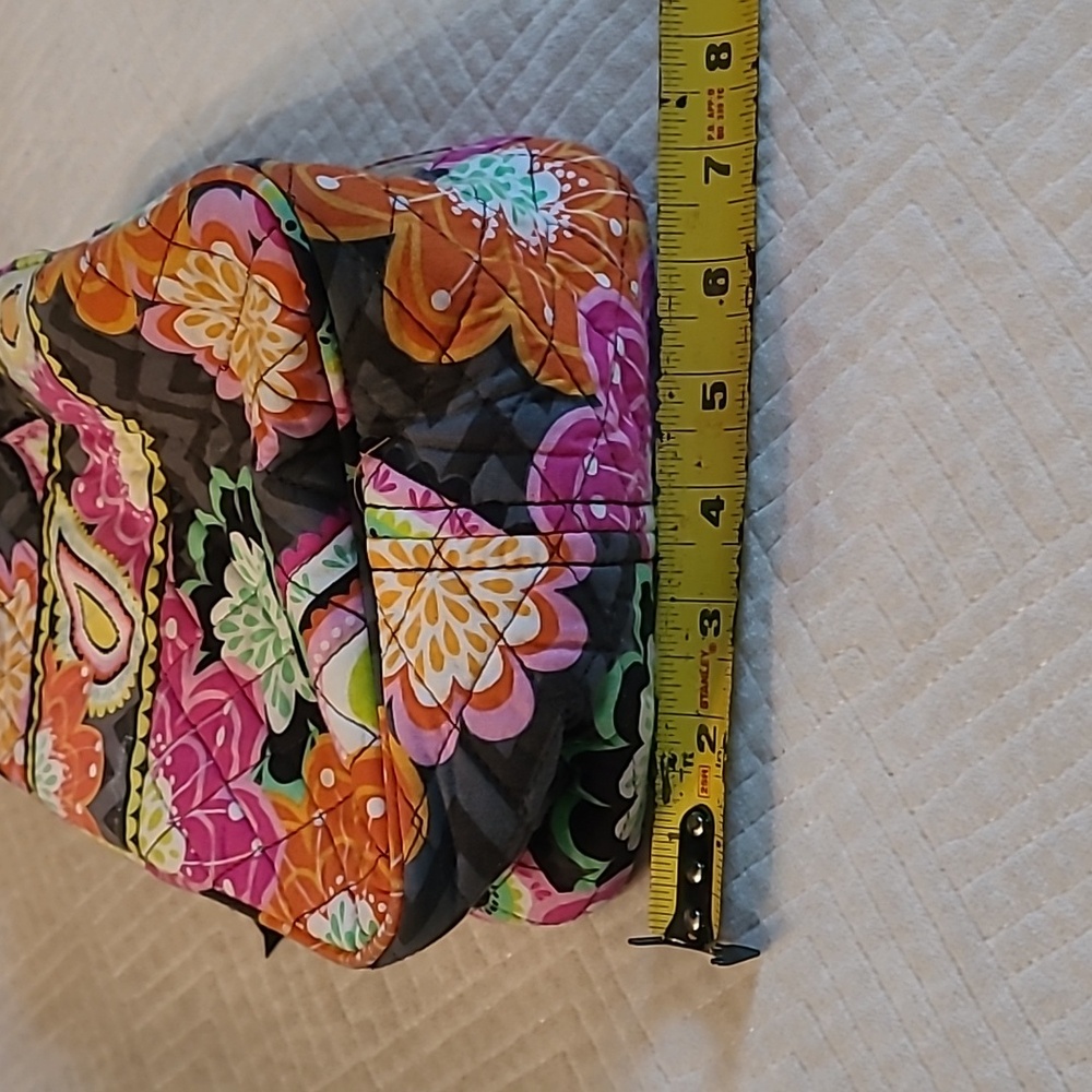 Vera Bradley Lunch Tote Pink Green Black Chevron Handbag - Picture 6 of 8